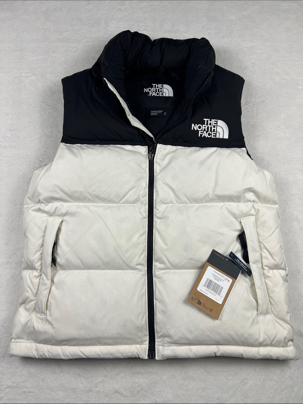 The North Face 1996 Retro Nuptse Down Puffer Vest White Dune Women’s Medium - Picture 1 of 8